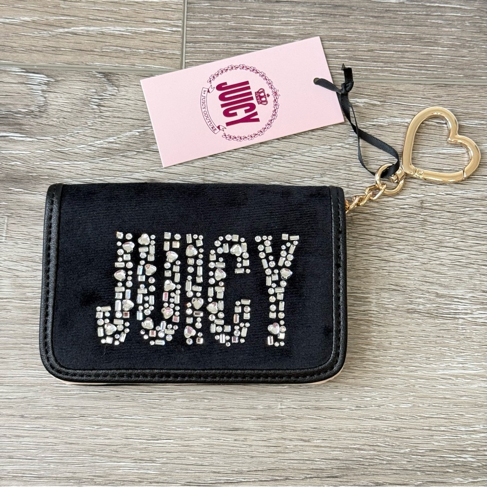 Juicy Couture Shine Bright Simple Single Fold with Gold Heart Keyring